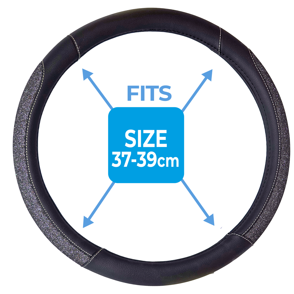 Black Sparkle Steering Wheel Cover
