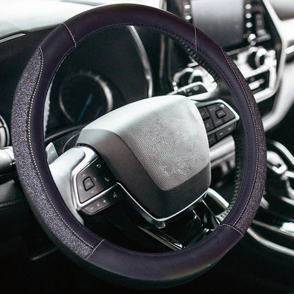 Black Sparkle Steering Wheel Cover