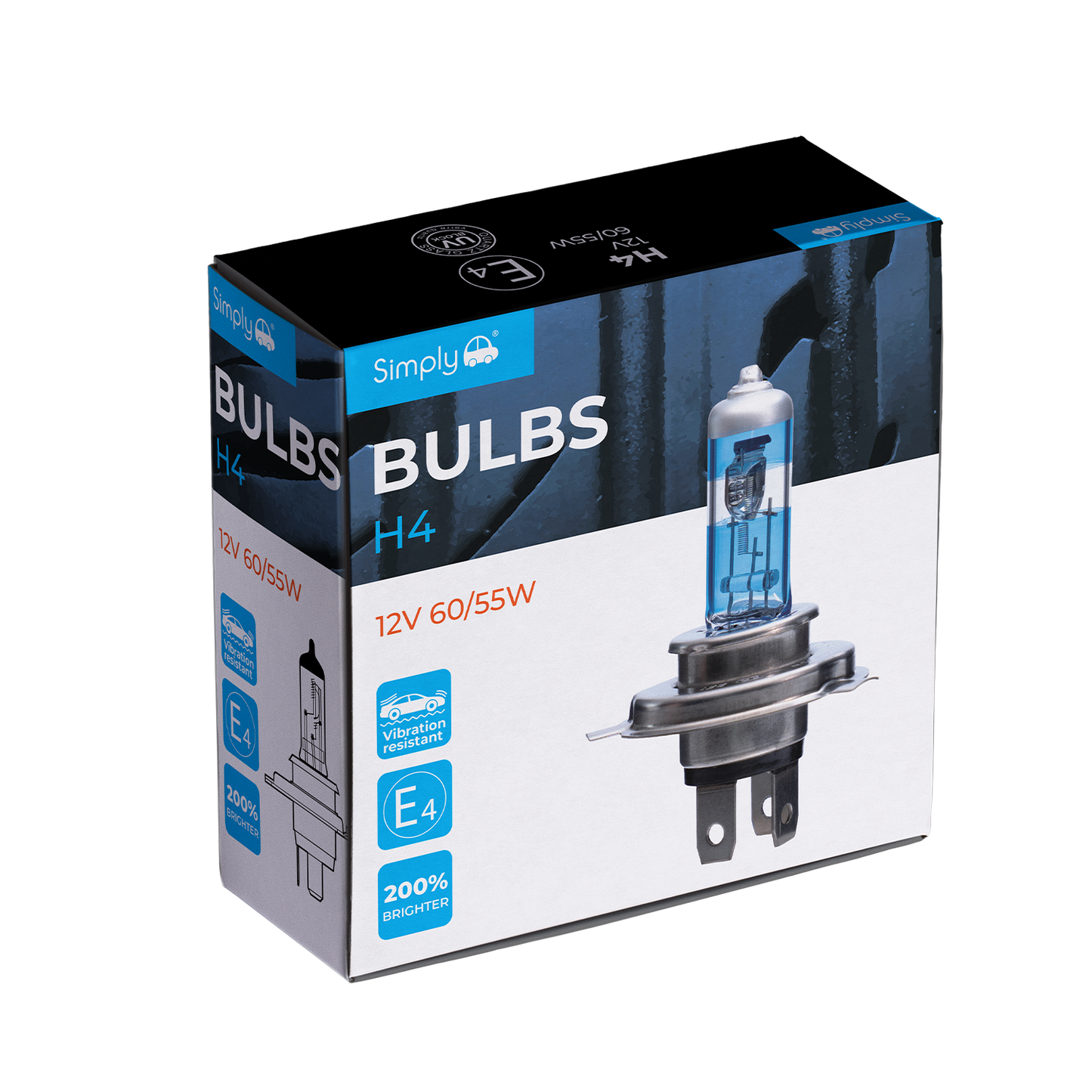 H4 Bulbs 200% Brighter