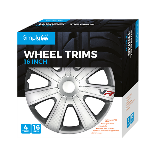 Chromia Silver Carbon Wheel Trims
