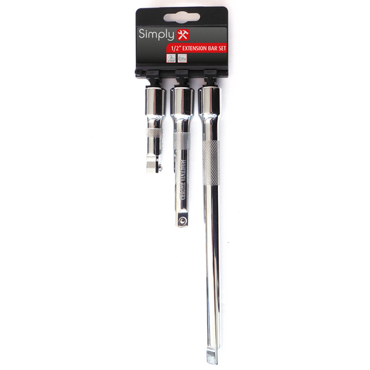 3PC 1/2 Inch Extension Bar Set