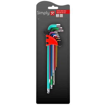 9PC Extra Long Ball End Hex Key Set