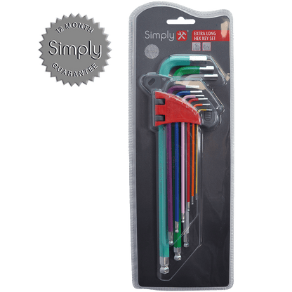 9PC Extra Long Ball End Hex Key Set