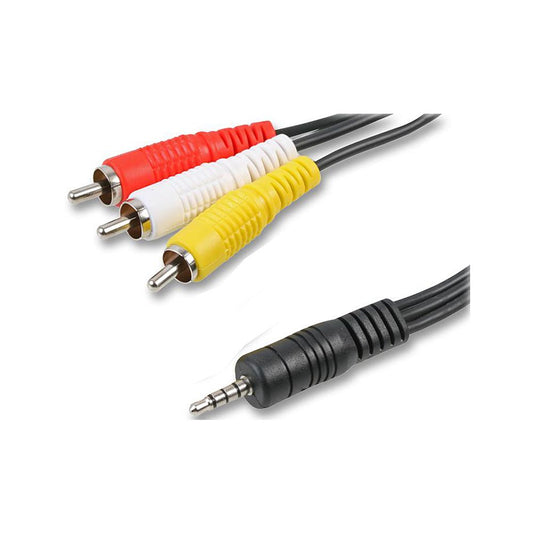 3.5mm Jack To 3 x RCA - 5.0m