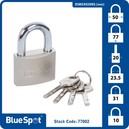 50mm Satin Finish Padlock