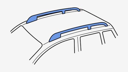 THULE - WingBar EVO Black Alu. Roof Bars to fit DACIA SANDERO STEPWAY (2013-20) w/ Open Rails