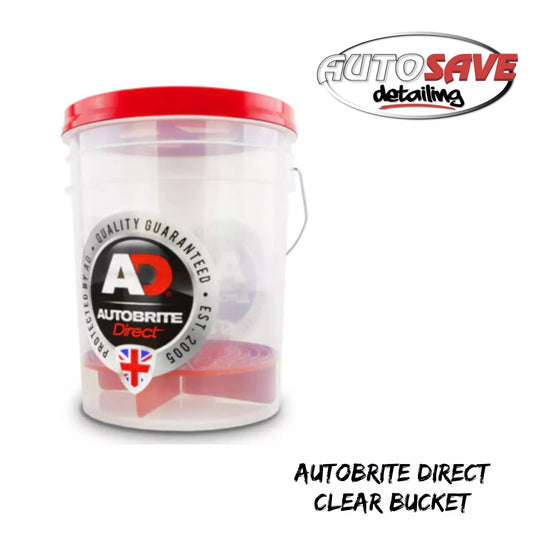 Autobrite Direct - Clear Detailing Bucket With Dirt Guard (Red)
