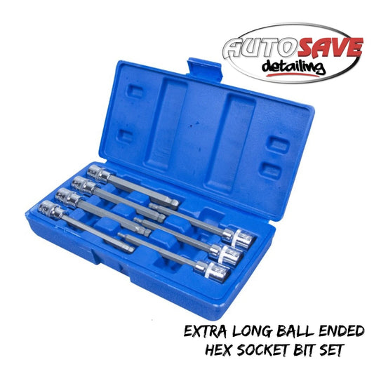 BlueSpot - 7 PCE 3/8" Extra Long Ball Ended Hex Socket Bit Set (H3-H10)