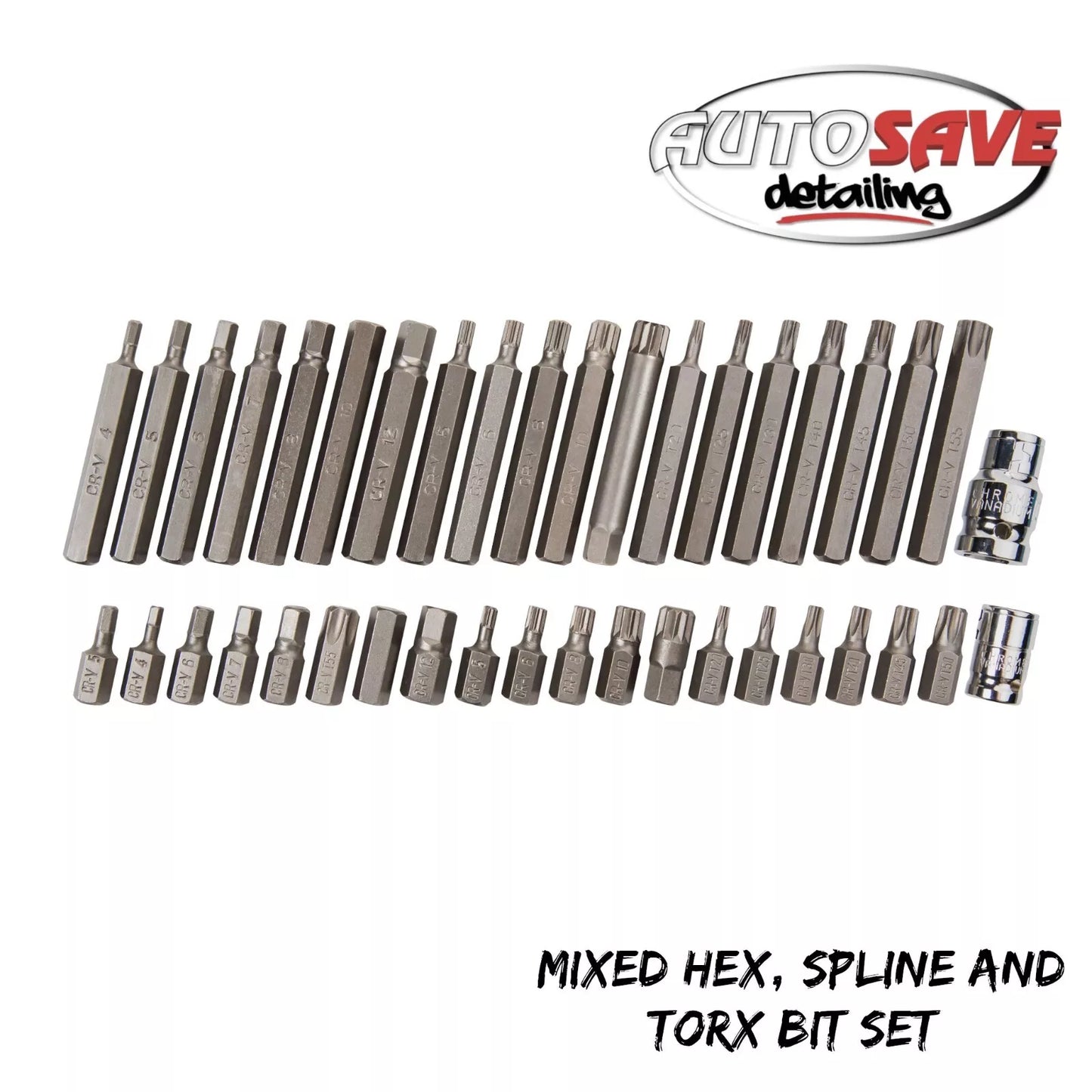 BlueSpot - 40 PCE 1/2" & 3/8" Mixed Hex, Spline and Torx Bit Set