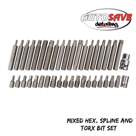 BlueSpot - 40 PCE 1/2" & 3/8" Mixed Hex, Spline and Torx Bit Set