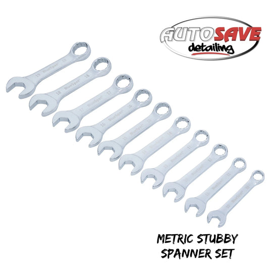 BlueSpot - 10 PCE Metric Stubby Spanner Set (10-19mm)