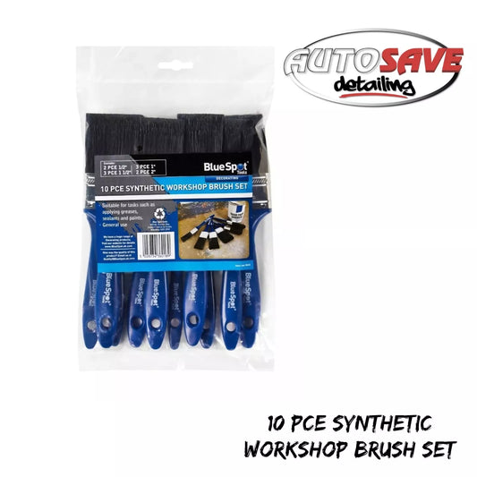 BlueSpot - 10 PCE Synthetic Workshop Brush Set