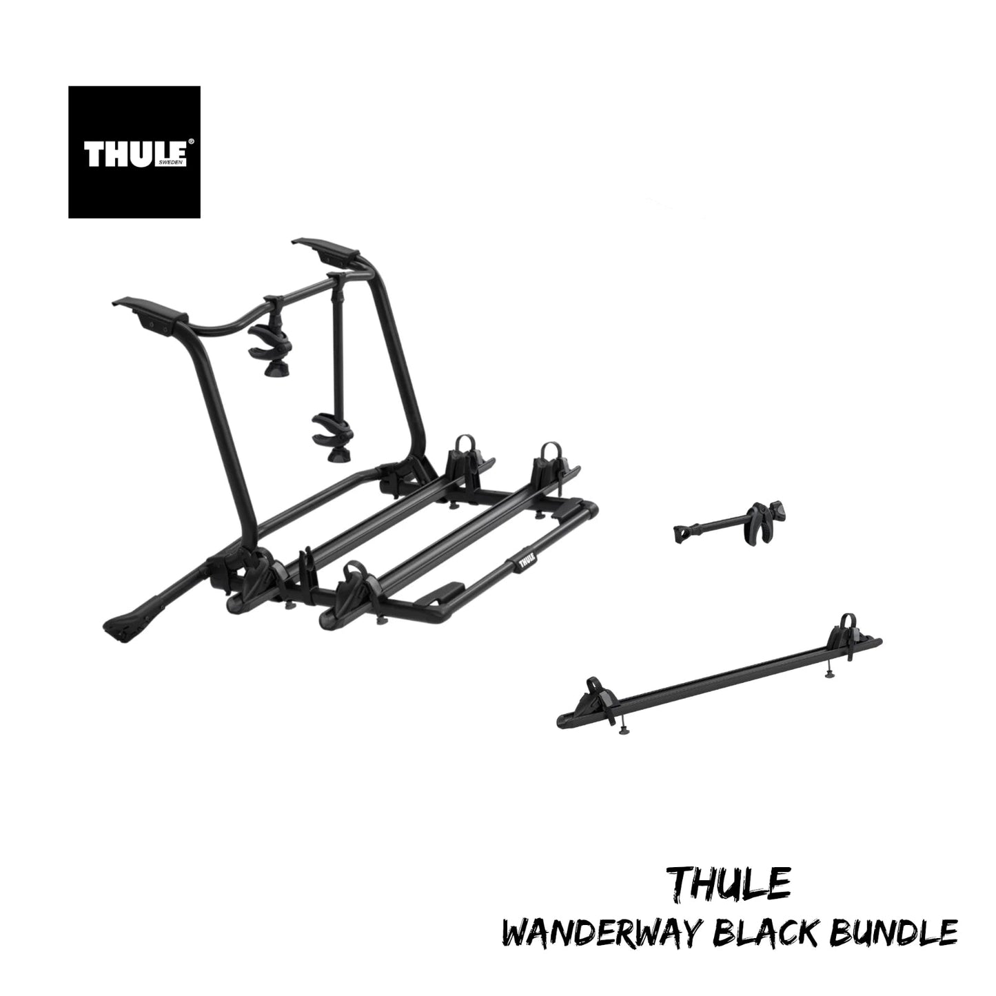 THULE - WanderWay (black) ~ 3 Bike Rack Cycle Carrier for VW Transporter Van -**BUNDLE**-