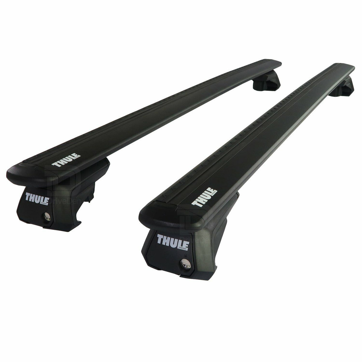 Thule Alu WingBar Evo Black Roof Bars to fit Audi A4 B9 Allroad 16-22 Open Rail