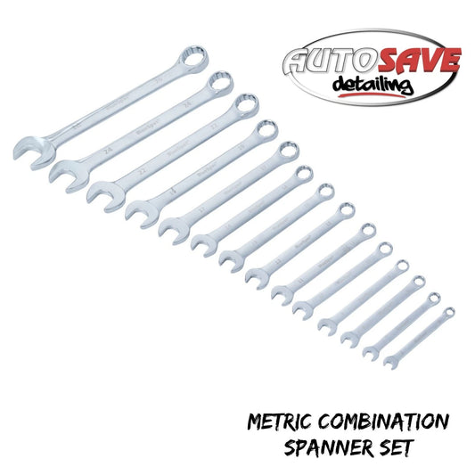 BlueSpot - 14 PCE Metric Combination Spanner Set (6-26mm)