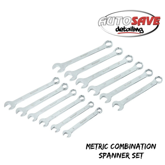BlueSpot - 12 PCE Metric Combination Spanner Set (8-19mm)
