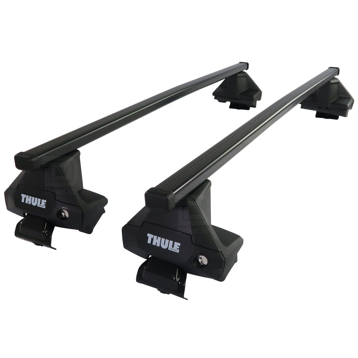Thule Steel SquareBar Evo Roof Bars Set for CUPRA Leon Hatchback 20-24 Pair