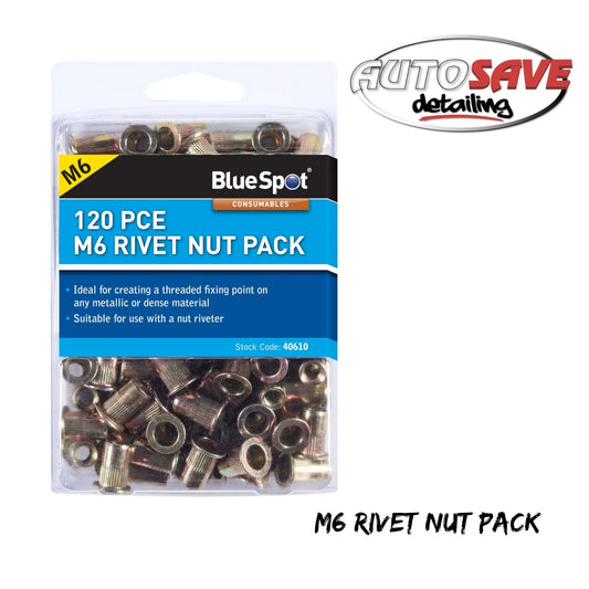 BlueSpot - 120 PCE M6 Rivet Nut Pack