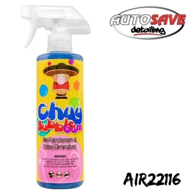 CHEMICAL GUYS CHUY BUBBLE GUM AIR FRESHENER - SPRAY FRESHENER & ODOUR ELIMINATOR