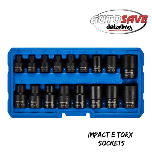 BlueSpot - 17PCE 3/8"-1/2" IMPACT E TORX SOCKETS