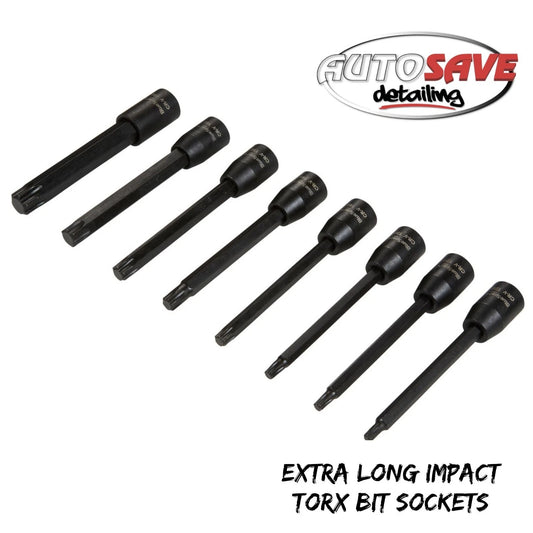 BlueSpot - 8 PCE 3/8" EXTRA LONG IMPACT TORX BIT SOCKETS
