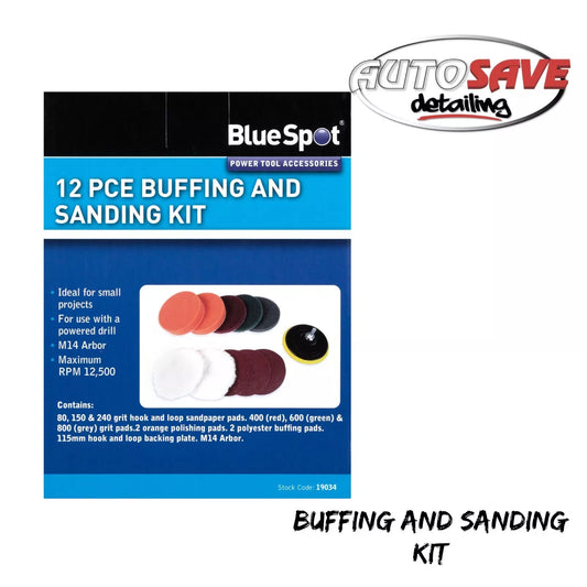 BlueSpot - 12 PCE Buffing and Sanding Kit
