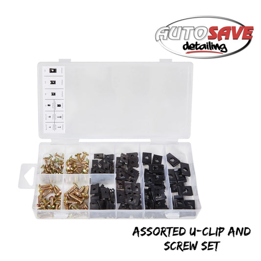 BlueSpot - 170 PCE Assorted U-Clip and Screw Set