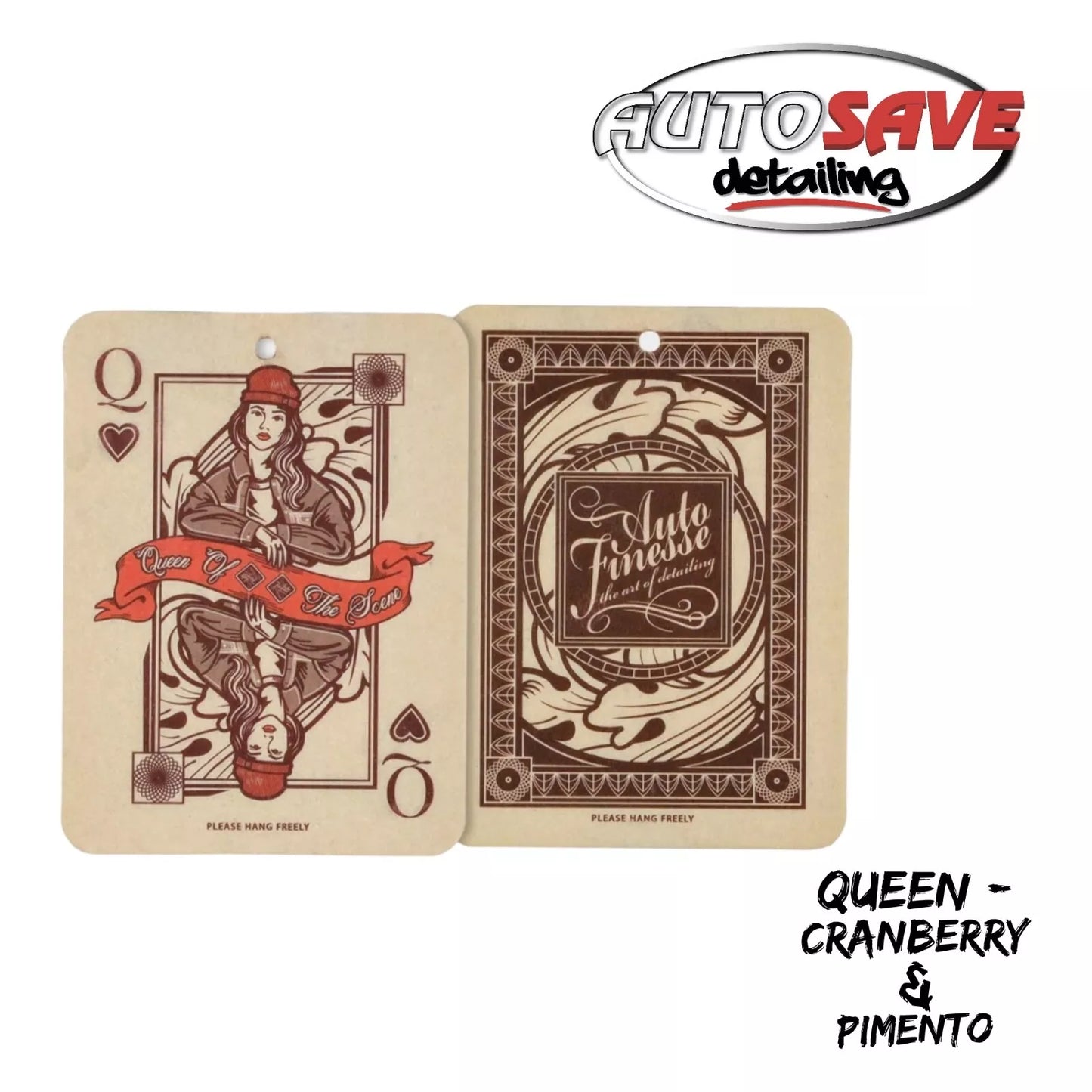 NEW - Limited Edition - Auto Finesse - Playing Card Air Freshener - QUEEN