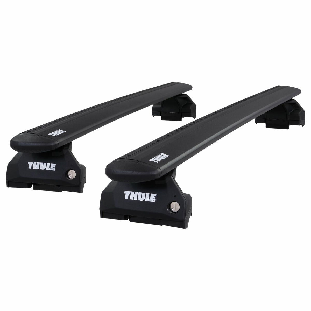 Thule Aluminium Black WingBar Evo Roof Bars for Audi e-tron SUV 20-22 Lockable