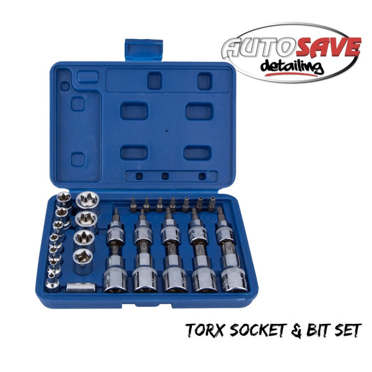BlueSpot - 29 PCE Torx Socket & Bit Set (T10-T55) (E4-E20)