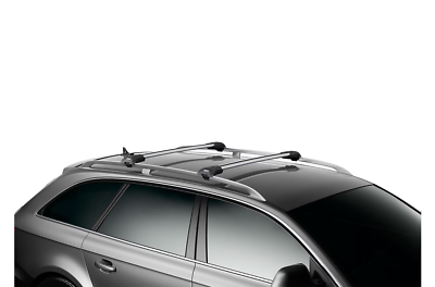 THULE - 9583 L WingBar Edge Silver Car Roof Bars 75 kg Open Rails Lockable Pair
