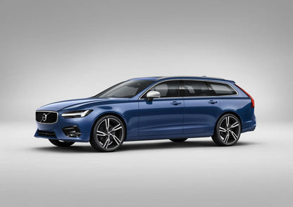 WingBar Edge Silver / Black Roof Bar Set for Volvo V90 Cross Country 2017-26 with Flush Roof Railings