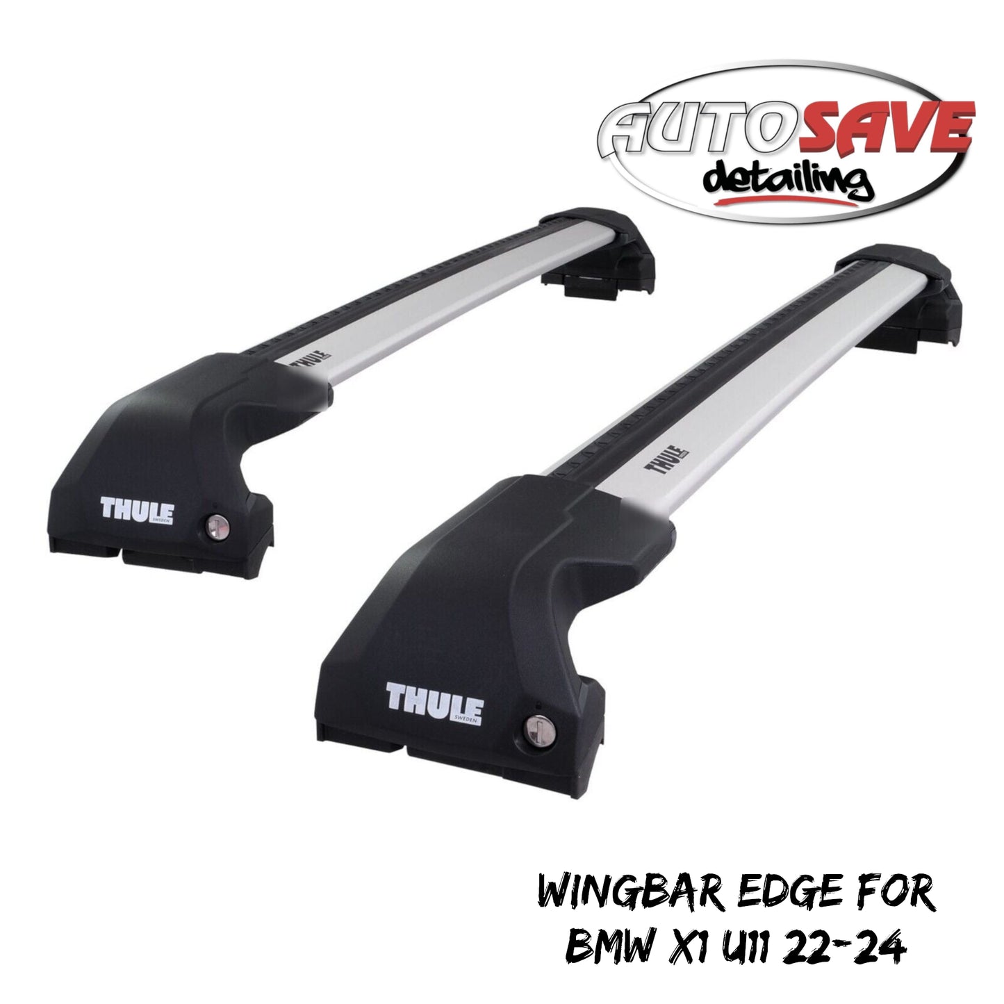 Thule Alu WingBar Edge Silver Roof Bars Set to fit BMW X1 U11 22-24 No Rails