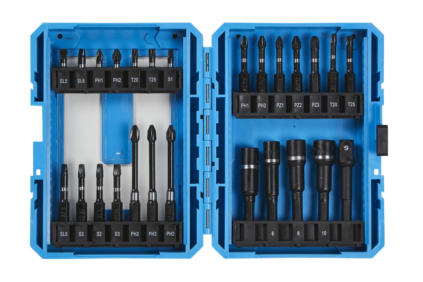 26 PCE IMPACT SCREWDRIVER AND NUT DRIVER BITS