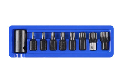 9 PCE 1/2" IMPACT TORX BITS (T30-T70)