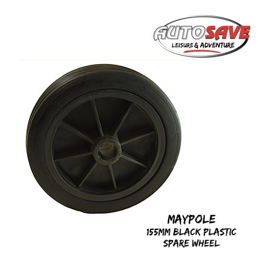 155mm Black Plastic Spare Wheel