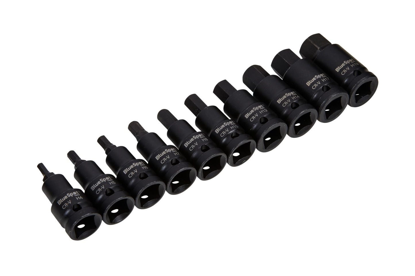 10 PCE 1/2" IMPACT HEX BIT SOCKETS (H4-H19)