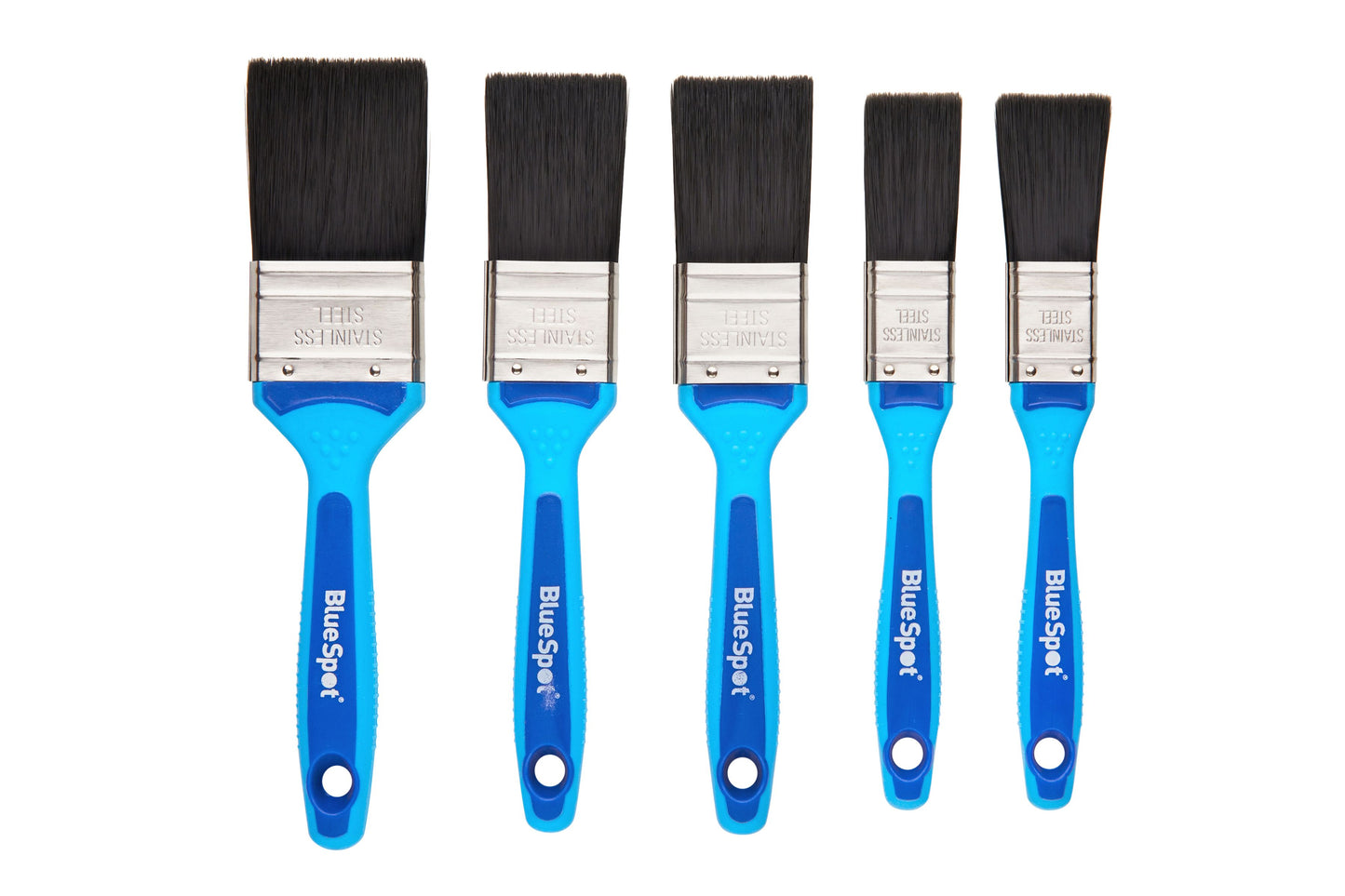 5 PCE SYNTHETIC PAINT BRUSH SET WITH SOFT GRIP HANDLE (2 PCE 1", 2 PCE 1 1/2", 1 PCE 2")