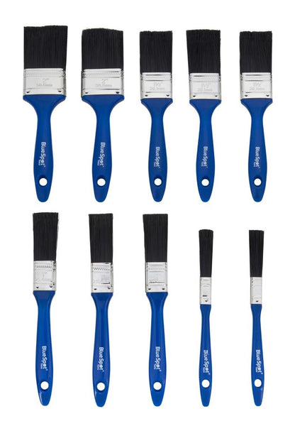 10 PCE SYNTHETIC WORKSHOP BRUSH SET