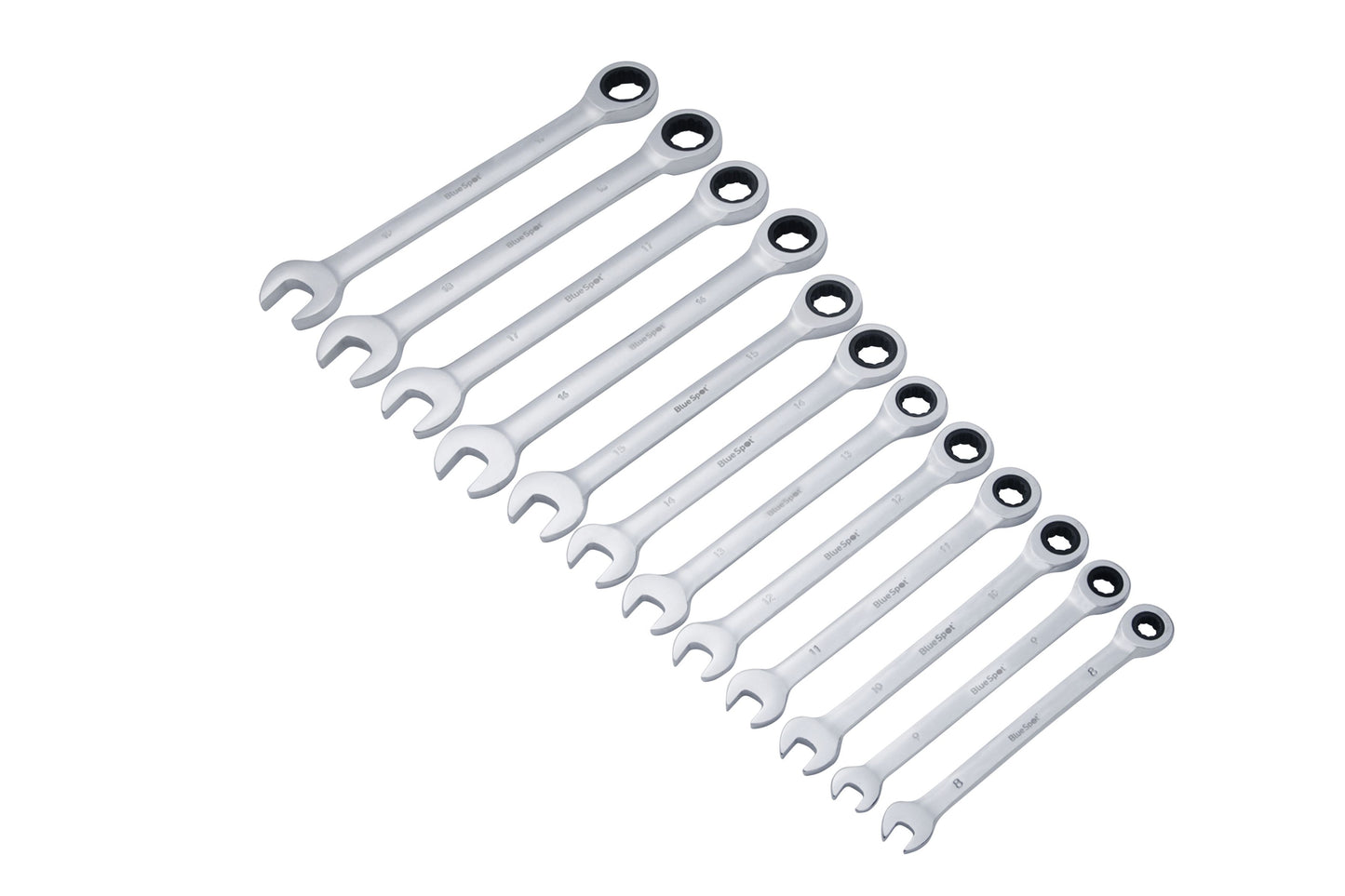 12 PCE METRIC RATCHET SPANNER SET (8-19MM)