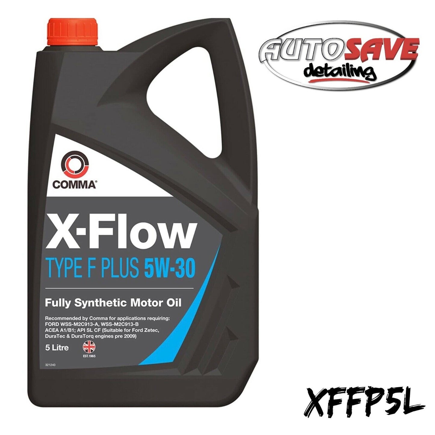 COMMA XFLOW 5W-30 FULLY SYNTHETIC ENGINE OIL -XFFP5L - 5 LITRE-FORD WSS-M2C913-B