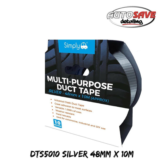 Cloth Duct Tape Silver Multi-Purpose Adhesive Weather Resistant 48mm x 10m Roll