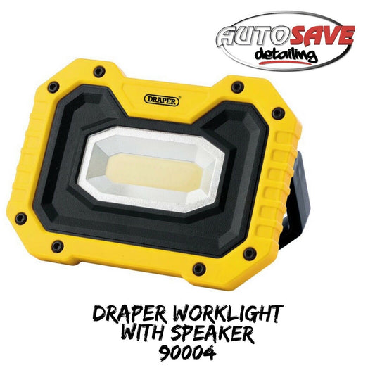 Draper 90004 Rechargeable Worklight Wireless Speaker Yellow