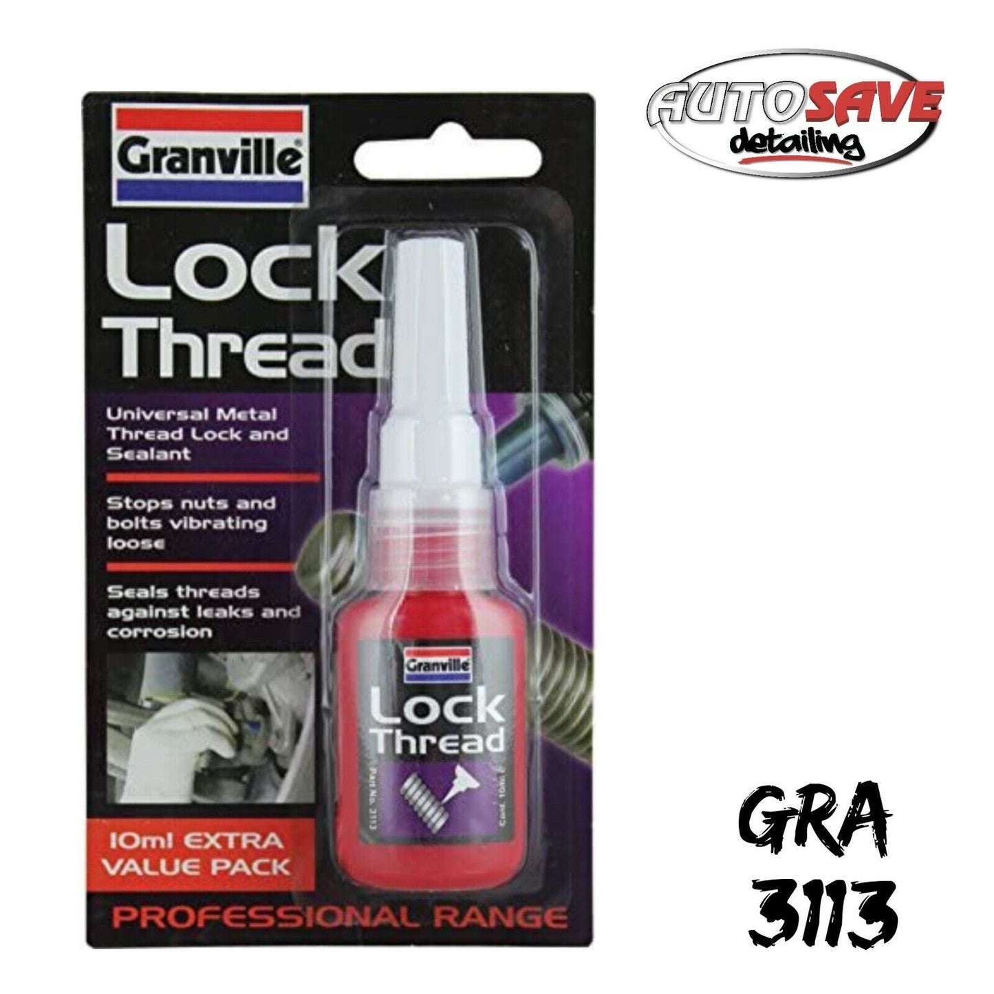 GRANVILLE 3113 Thread Lock Sealant Nut Bolt Screw Adhesive Vibration Resistant 1