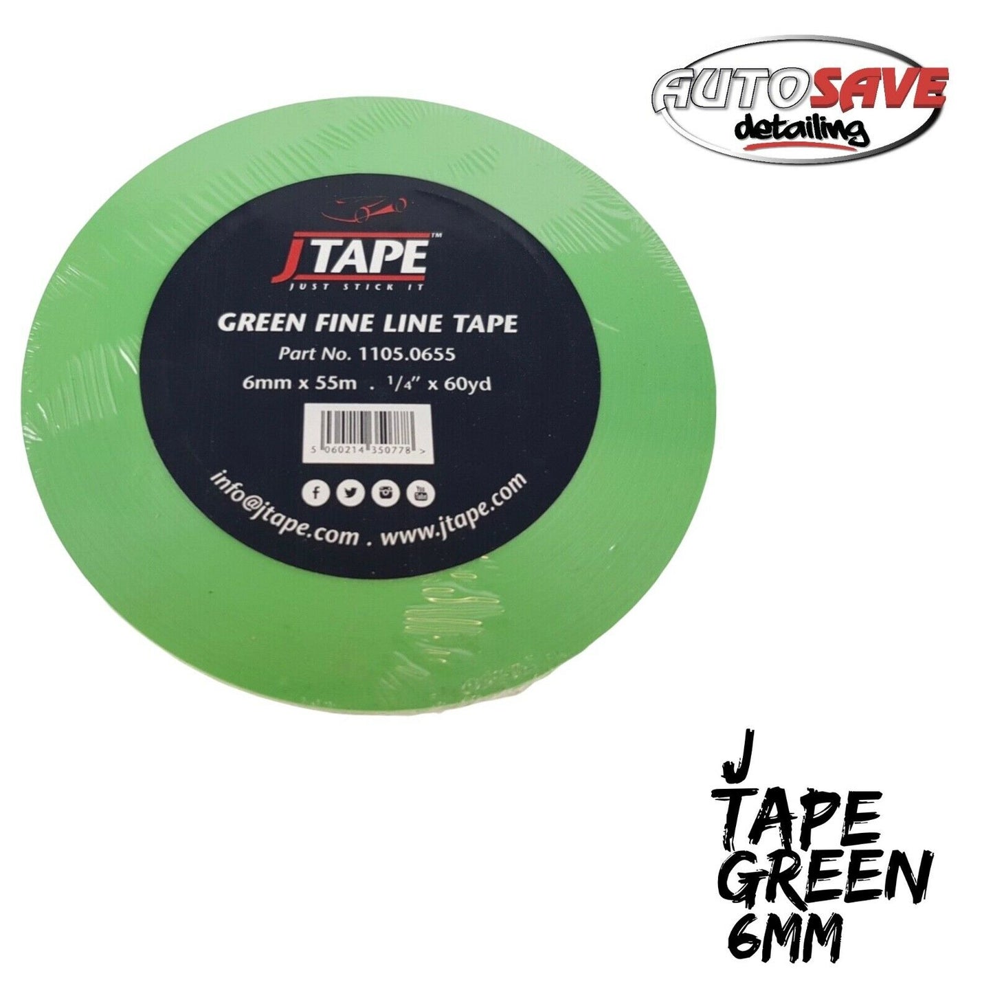 JTAPE 6mm Highly Flexible Fine Line Paint Airbrush Masking J Tape Heat Resistant