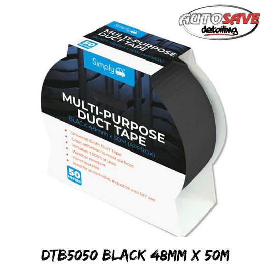 Black Duct Tape Gaffer Cloth Multi-Purpose Adhesive Water Resistant 48mm x 50M