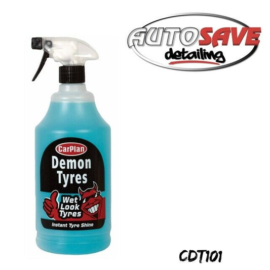 CarPlan Demon Tyres Instant Shine Cleaner Polisher Wet Look Tyres 1 Litre