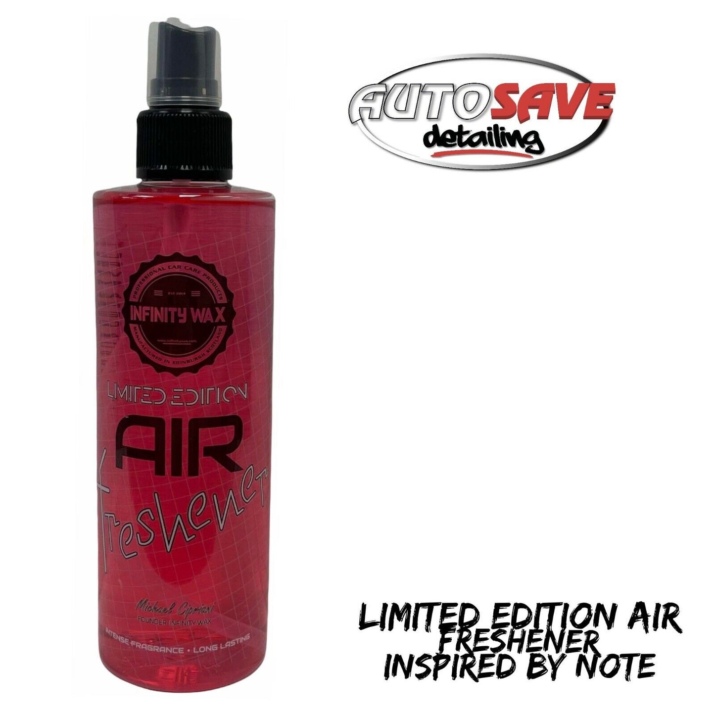 Infinity Wax LIMITED EDITION NOTE Fragrance Scent Car Air Freshener Spray 250ml
