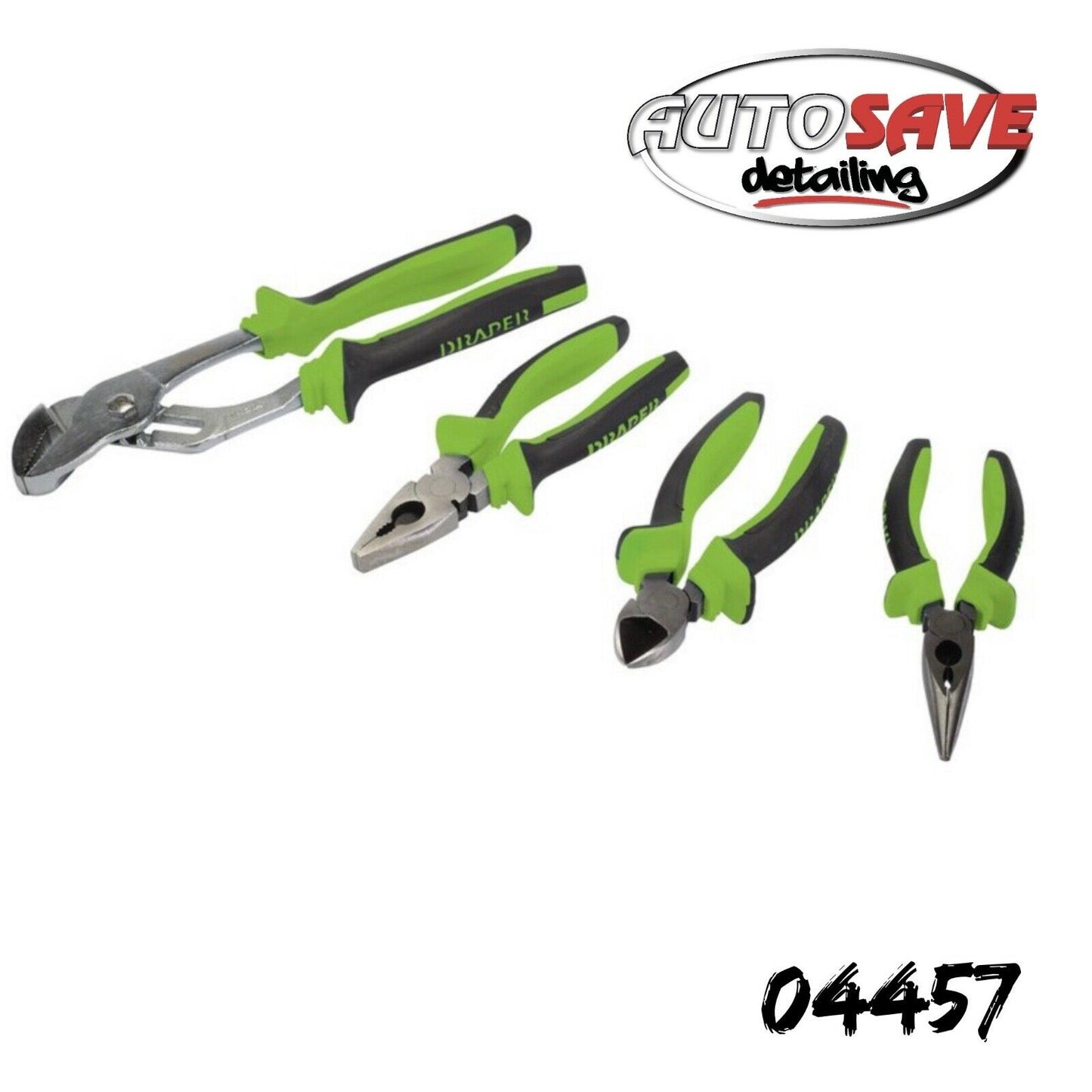 NEW Draper 04457 Soft grip Pliers Set Green 4pc Great Gift Idea