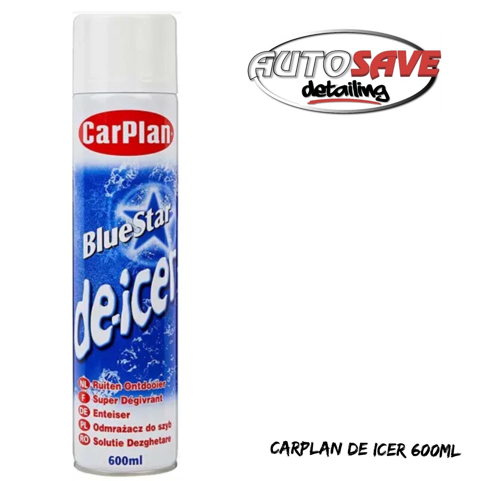 CarPlan SDI600 Blue Star DeIcer Aerosol 600ml Winter Windscreen Prote Autosave Components